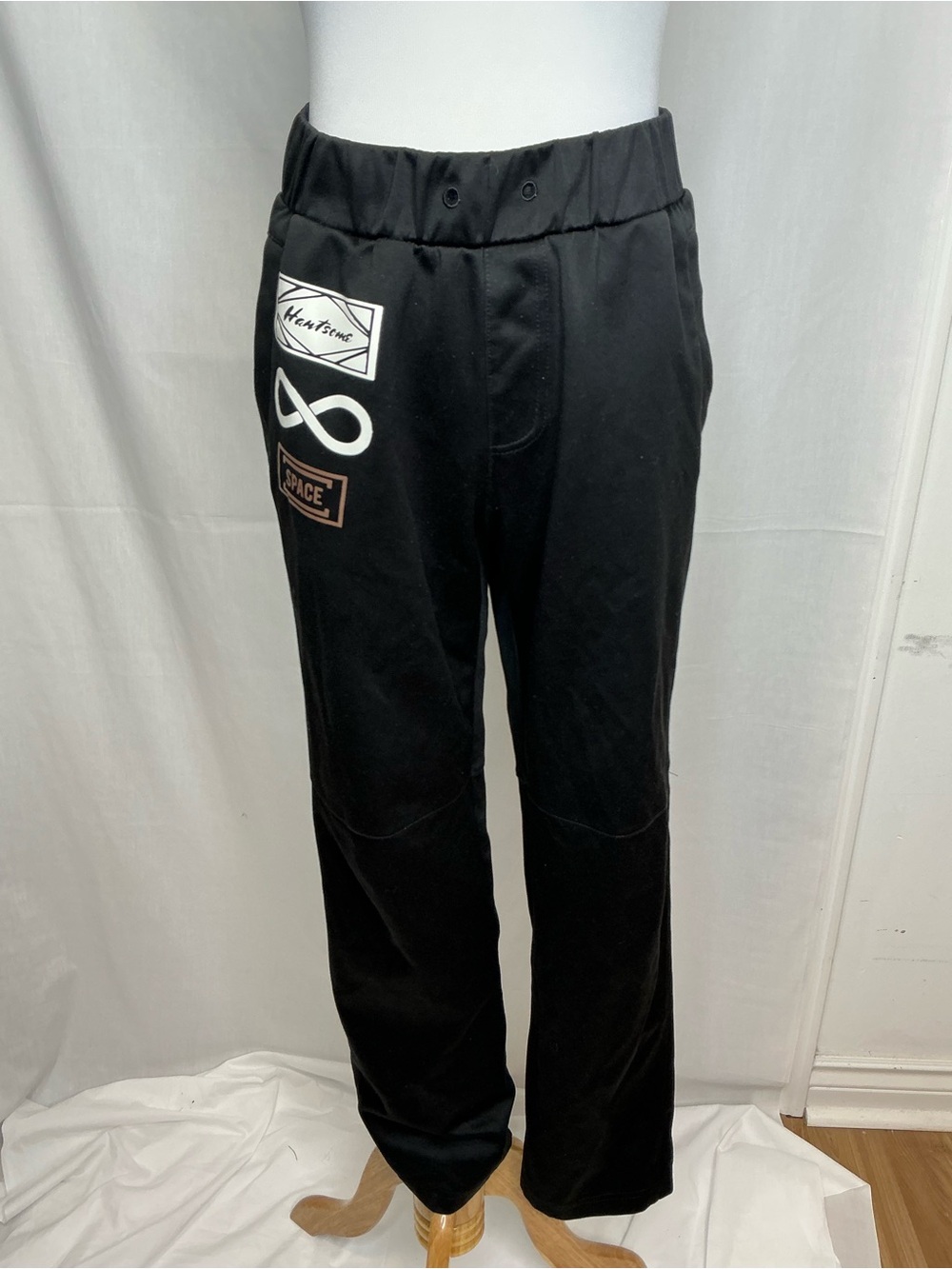 2168 - Women’s Black Patch-Accent Casual Pants
